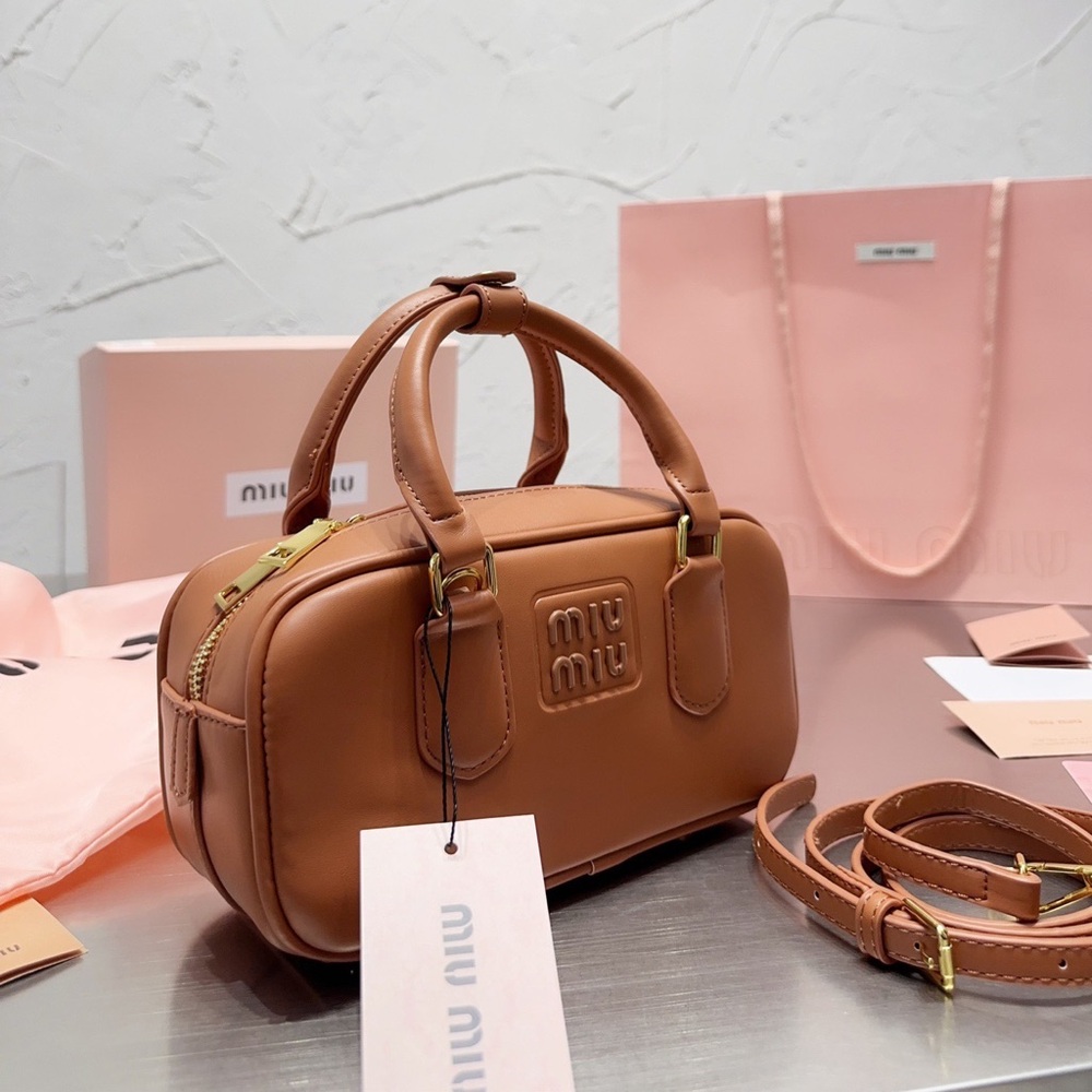 Miu Miu Cognac Brown Mini Top-Handle - Picture 8 of 8